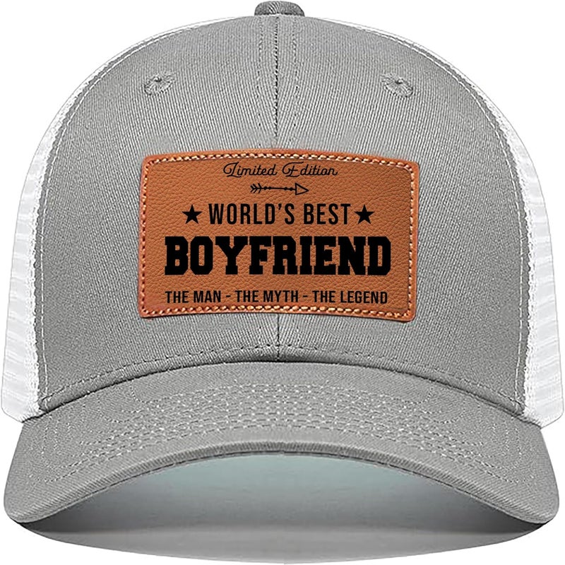 VIOZOFA Men's Hat Gifts - Men Cap Gifts for Christmas Father's Day Birthday Trucker Hat Leather Pattern Baseball Cap - Image 1
